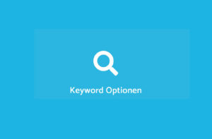 Keyword Optionen im Google Ads Tool