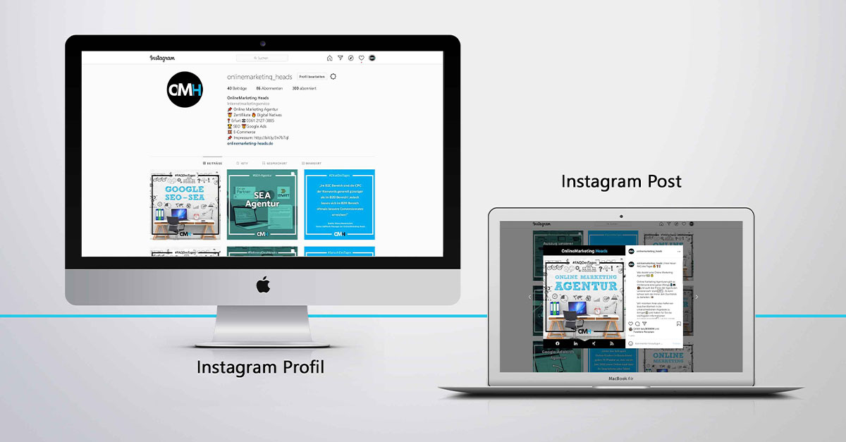 Instagram Profil inkl. Postplan in der SEO & SEA Branche
