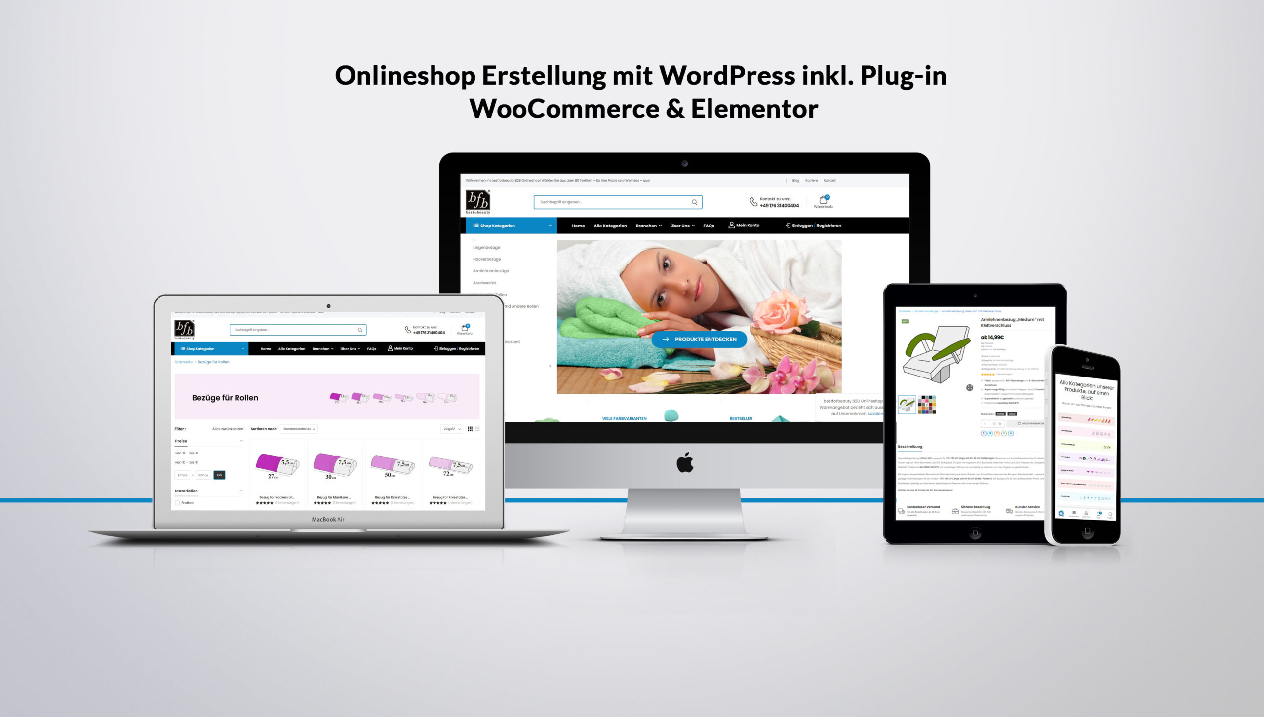 Onlineshop erstellung mit WordPress inkl. Plug-in WooCommerce & Elementor