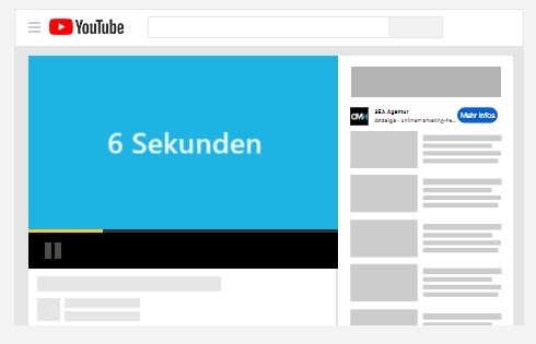 Bumper Anzeigen für Youtube Ads